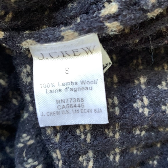 J Crew navy/grey slim cut lambswool raglan sleeve crewneck unisex EUC - Picture 6 of 6